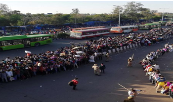 Migrants Walk Home Hungry & Barefoot Amid Lockdown