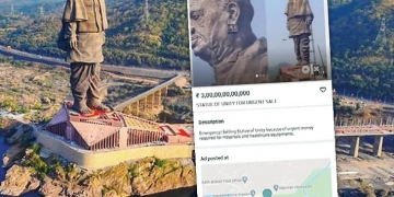 Man Puts Advertisement To Sell Statue Of Unity On OLX