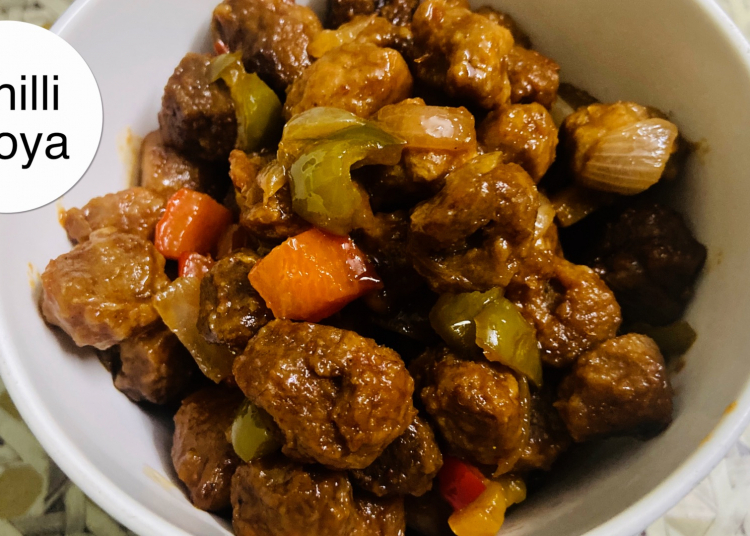 Soya Chilli Recipe | Soyabean Chilly | Chilli Soya Chunks | Chilli Soya