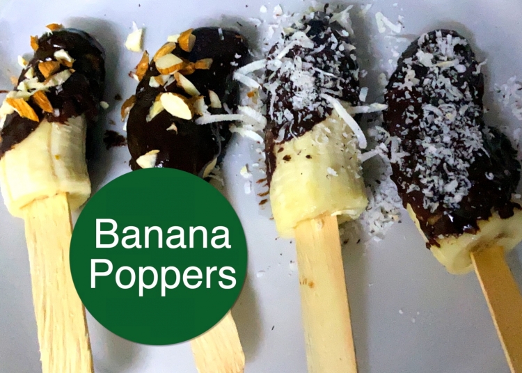 Frozen Banana Poppers
