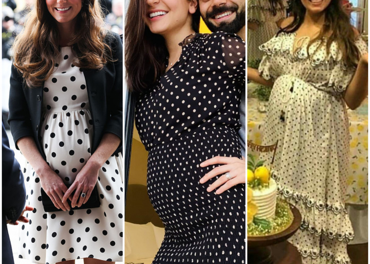 Celebs who showed off their baby bump in polka dot outfits : Anushka Sharma to Mira Rajput, Kate Middleton