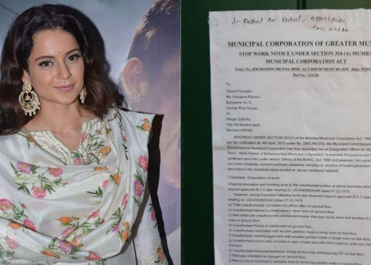 Entertainment Gossip – Kangana Ranaut served LEGAL NOTICE by BMC; actress says, ‘They Didn’t Come With Bulldozer Today’